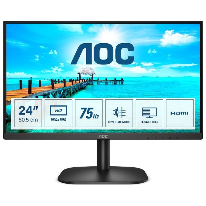 AOC Monitor 23.8" LCD VA 24B2XHM2 1920 x1080 Full HD Tempo di Risposta 4 ms