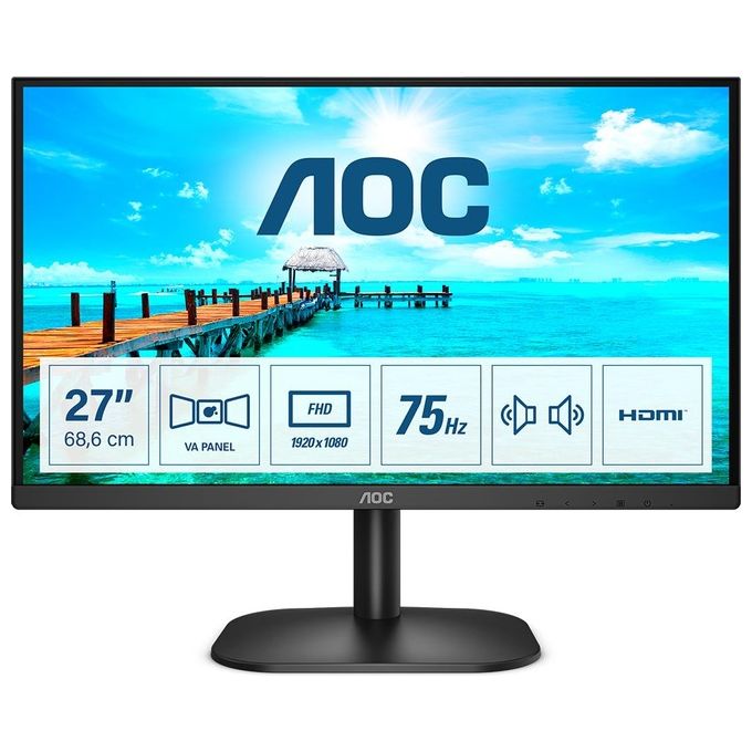 AOC Monitor 27'' LED VA 27B2AM 1920x1080 Pixel Full HD Tempo di Risposta 4 ms