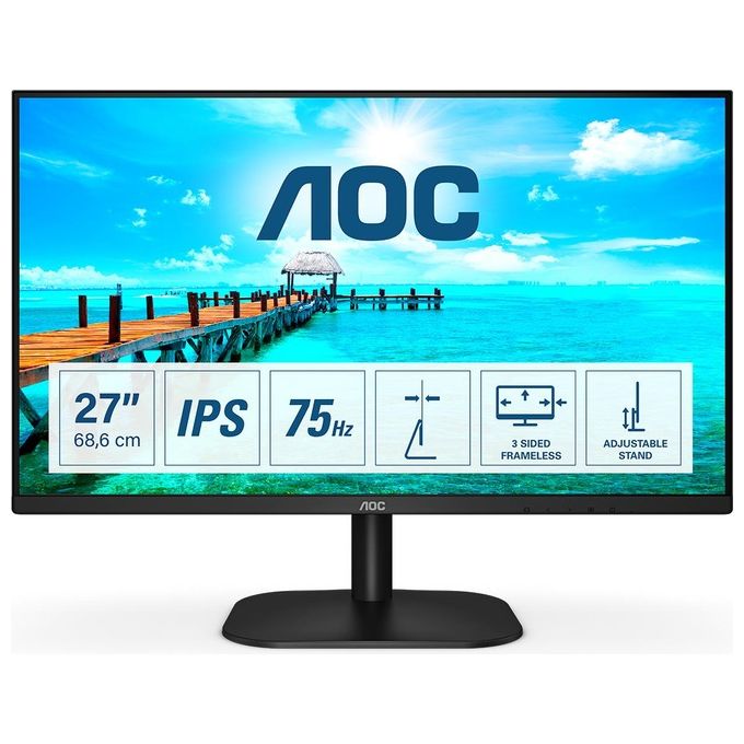 AOC Monitor 27'' LED IPS 27B2DA 1920x1080 Full HD Tempo di Risposta 4 ms