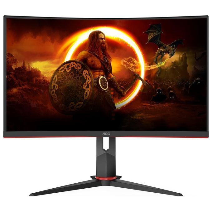 Image of AOC Monitor Gaming CQ27G2S QHD da 27'', Frequenza 165 Hz, Tempo di Risposta 1 ms, FreeSync Premium (2560x1440), HDMI, DiplayPort, Nero-rosso