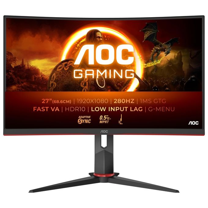 Image of AOC G2 C27G2Z3-BK Monitor PC 27'' 1920x1080 Pixel Full HD LED Nero-Rosso