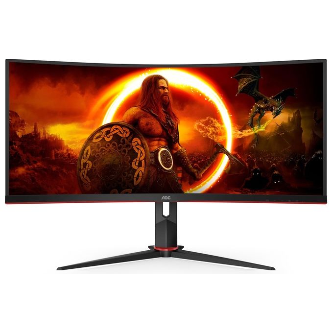 Image of Aoc Gaming CU34G2XP - WQHD Curved Monitor da 34 pollici, 180 Hz, FreeSync Prem., HDR400 (3440x1440, 1ms GtG, HDMI, DisplayPort, USB Hub) nero-rosso