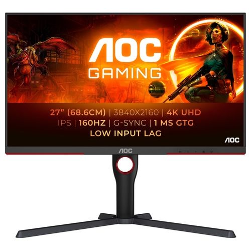 AOC G3 U27G3X Monitor PC 27" 3840x2160 Pixel 4K Ultra HD LED Nero/Rosso