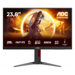 G4 24G4HA Monitor Pc 23.8" Full HD Led Nero/Rosso
