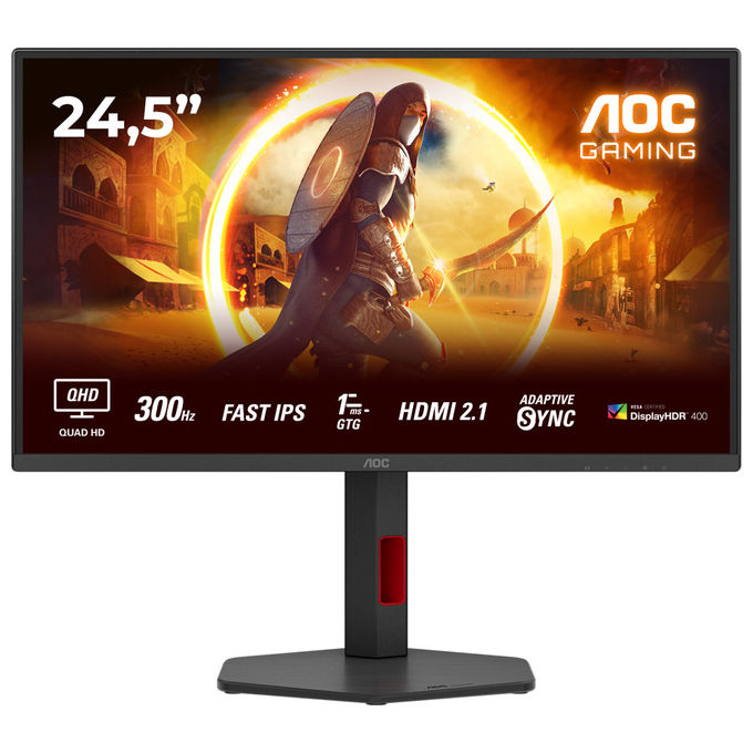 Aoc G4 Q25G4SR Monitor PC 24,5" Quad HD IPS (Nero - Rosso)