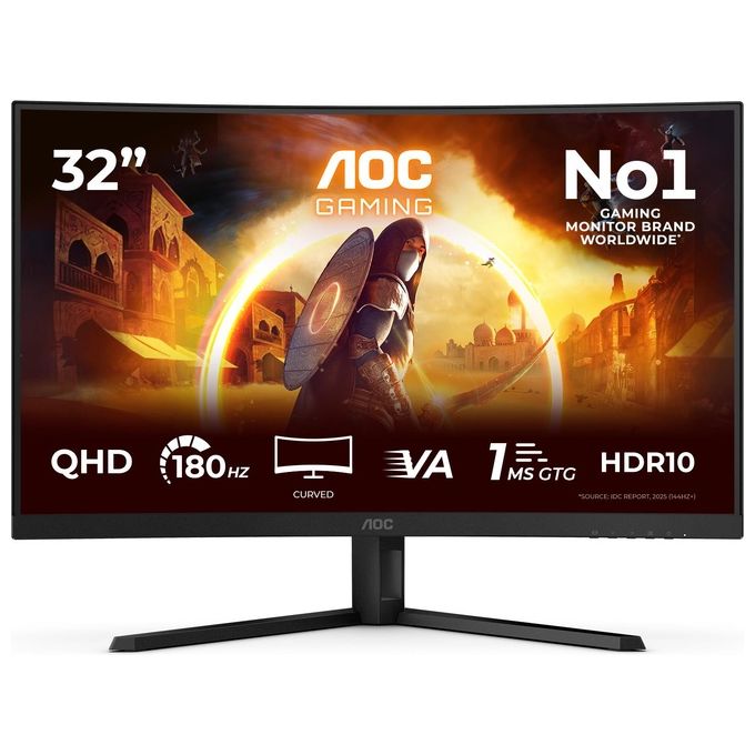 Aoc G4 CQ32G4VE Monitor PC 31,5" Quad HD VA 180 Hz (Grigio - Nero)