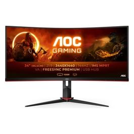 Monitor 34" LED VA Curvo Gaming CU34G2X / BK 3440x1440 WQHD Tempo di Risposta 1 ms Frequenza di Aggiornamento 144 (Hz)