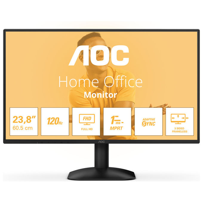 Aoc 24B31H Monitor PC 23,8" Full HD IPS 120 Hz (Nero - Blu)