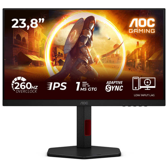 Aoc 27G4ZRE Monitor PC 23,8" Full HD IPS 260 Hz (Nero - Rosso)