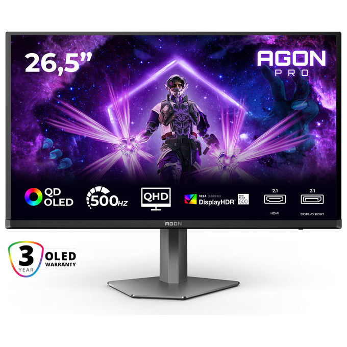Aoc AG276QKD2 Monitor PC 26,5" Quad HD OLED 500 Hz (Grigio)