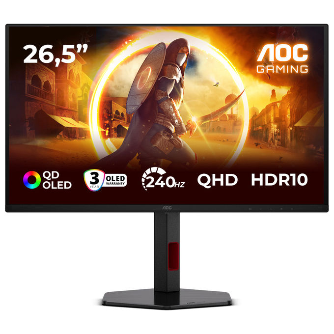 immagine di Aoc G4 Q27G4ZDRAD Monitor PC 26,5" Quad HD OLED 240 Hz (Nero - Rosso)