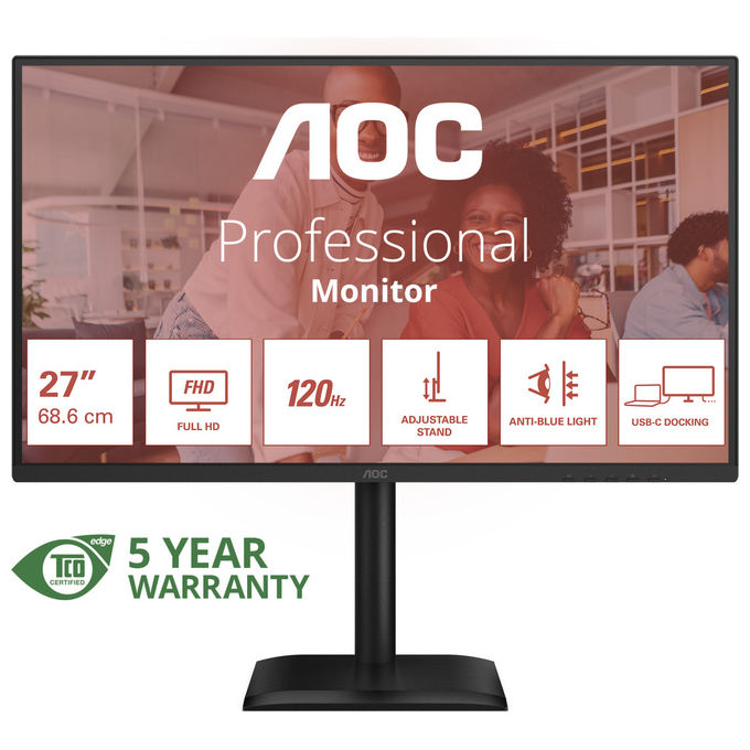 Aoc 27E4CV Monitor PC 27" Full HD IPS 120 Hz (Nero)