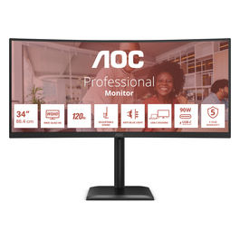AOC, Monitor PC, 34 Pollici UltraWide Quad HD, LCD, FreeSync, 120Hz