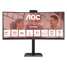 AOC, Monitor PC 34" UltraWide Quad HD LED, Nero, CU34E4CW
