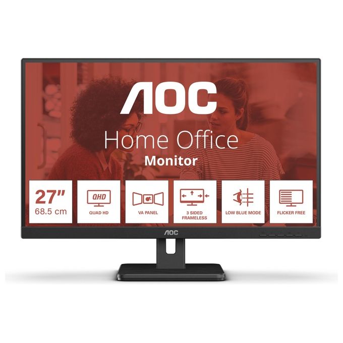 AOC Q27E3UAM Monitor Pc 27'' 2560x1440 Pixel Quad Hd Nero
