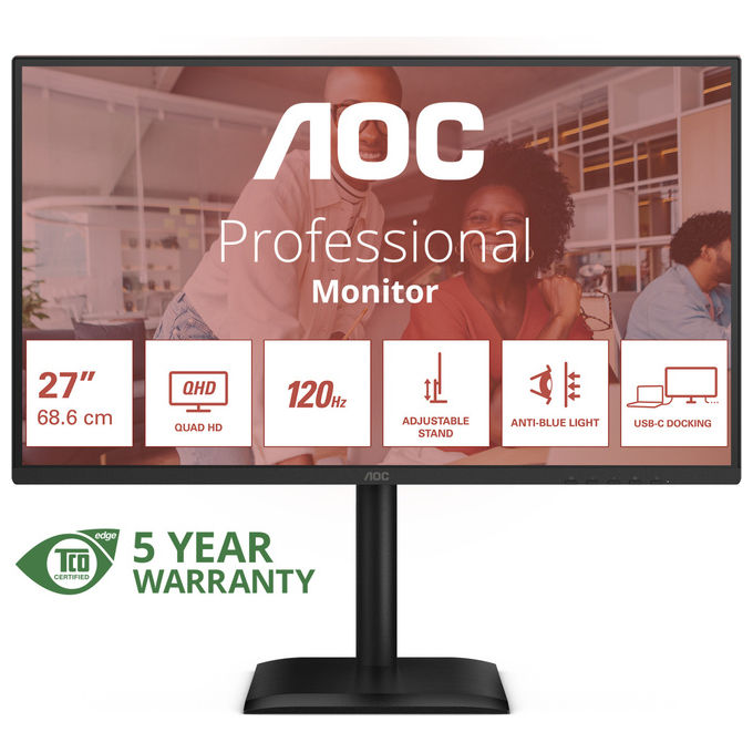 Aoc Q27E4CV monitor pc 27'' QHD 120Hz