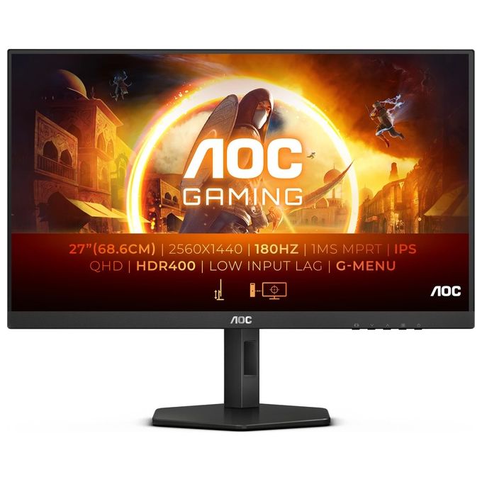 AOC Q27G4X LED Display 27'' 2560x1440 Pixel Quad HD LCD Nero-Rosso