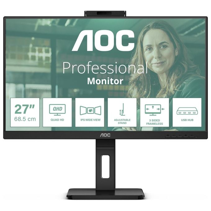 Image of Aoc Q27P3QW Monitor Pc 27'' 2560x1440 Pixel Quad Hd Nero
