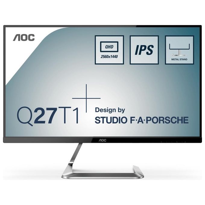 AOC Monitor 27'' LED IPS Q27T1 2560x1440 Quad HD Tempo di Risposta 5 ms