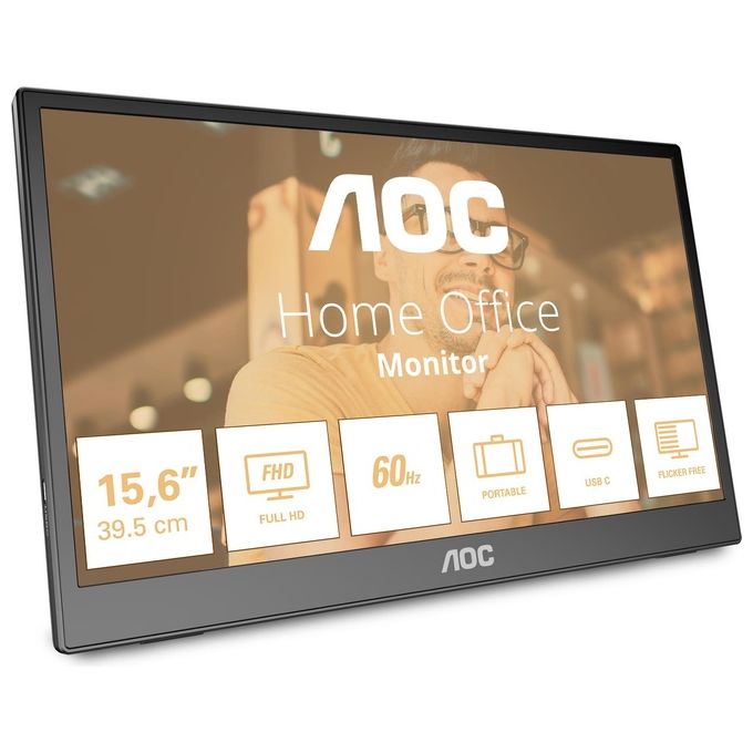 AOC T2 16T3EA Monitor PC 15.6'' 1920x1080 Pixel Full HD Nero