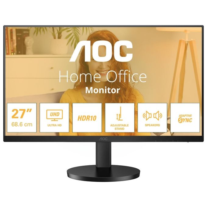 Image of AOC U27B3AF Monitor PC 27'' 3840x2160 Pixel 4K Ultra HD LED Nero