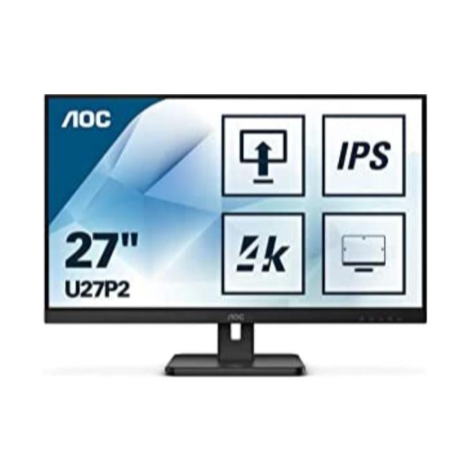 AOC Monitor 27" LED IPS U27P2 3840x2160 4K Ultra HD Tempo di Risposta 4 ms