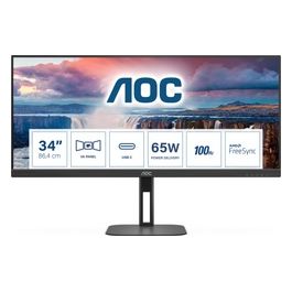 V5 U34V5C/BK Monitor Pc 34" 3440x1440 Pixel UltraWide Quad Hd LCD Nero