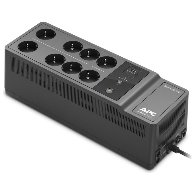 APC BE650G2-GR Back-UPS Gruppo di Continuita' UPS Standby Offline 650VA 400W 8 Prese Tipo F Porta USB colore Nero