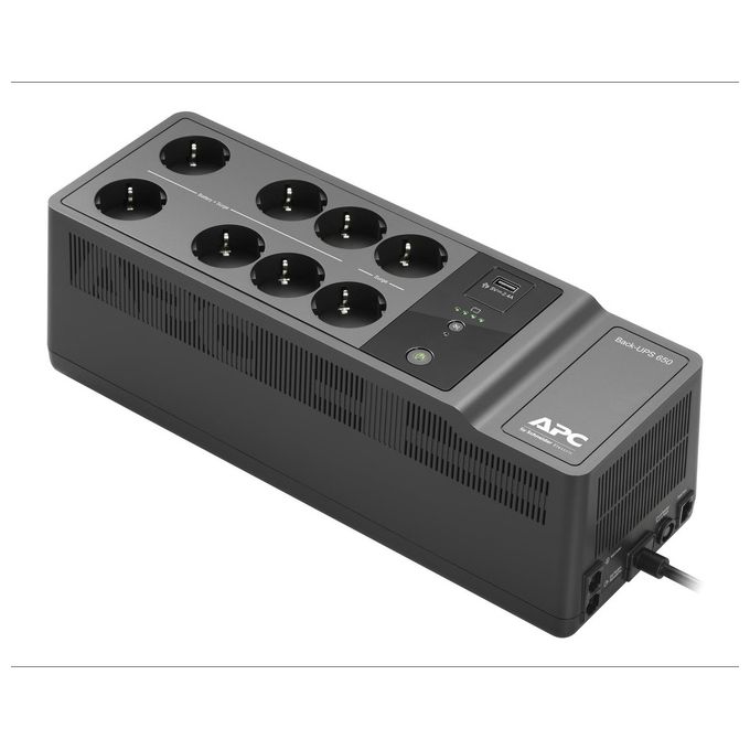 APC BE650G2-IT Back-UPS Gruppo di Continuita' UPS Standby Offline 650 VA 400 W 8 Uscite Protezione Sovratensioni Porta USB colore Nero