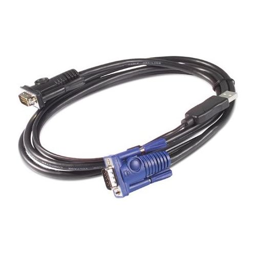 Apc KVM USB Cable 7.6mt Cavo per Tastiera Video e Mouse Nero