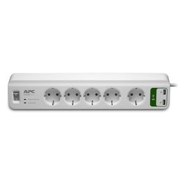 PM5U-GR Surge Arrest Essential Presa Filtrata 5 Uscite Schuko 2 Porte Usb