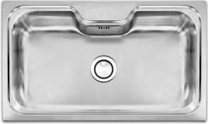 Apell CR860IBC Serie Criteria Lavello da Incasso 86x50cm Monovasca Base da 80 Acciaio Inox