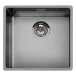 MEM50BP Lavello da Incasso Sottopiano 1 vasca 53,8x43,8cm Nero
