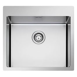 SZ55FBC Lavello Cucina 1 Vasca in Acciaio Incasso Larghezza 56 cm colore Acciaio