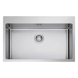 SZ76FBC Lavello Cucina 1 Vasca in Acciaio Incasso Larghezza 77 cm colore Acciaio