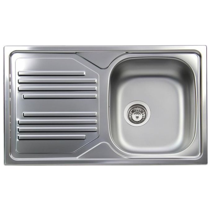 Apell TM861IRBC Serie Atmosfera Lavello Acciaio Prelucidato da Incasso Gocciolatoio a Destra 1 Vasca 86x50cm