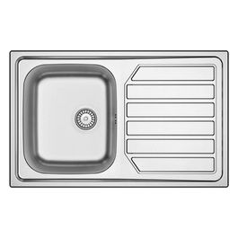 VE861IRBC Lavello da Incasso 1 Vasca con Gocciolatoio a Destra 86 x 50 cm Acciaio Inox Serie Venezia