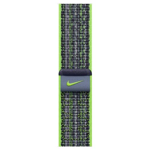 Apple Cinturino Nike Sport Loop Bright Green/Blu 45mm