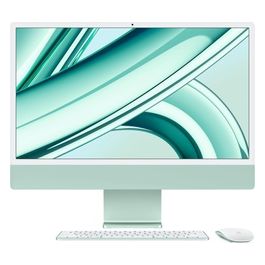 Apple Computer Desktop All-in-One iMac con Chip M3 CPU 8-Core GPU 10-Core Display Retina 4.5K 24" 8Gb di Memoria Unificata 256Gb di Archiviazione Ssd Accessori in Tinta Color Verde