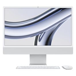 Apple Computer Desktop All-in-One iMac con Chip M3 CPU 8-Core GPU 10-Core Display Retina 4.5K 24" 8Gb di Memoria Unificata 512Gb di Archiviazione Ssd Accessori in Tinta Color Argento