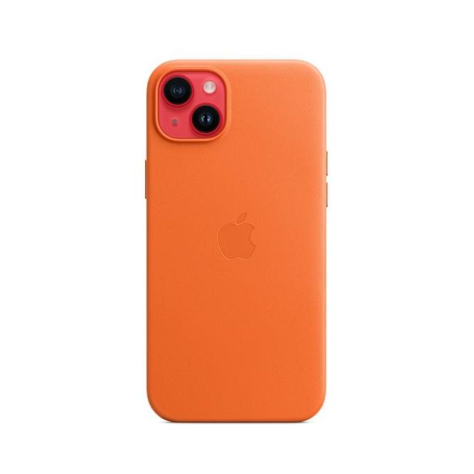 Apple Cover con MagSafe in Pelle Arancione per iPhone 14