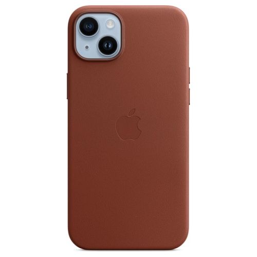 Apple Cover con MagSafe in Pelle Terra d'Ombra per iPhone 14 Plus