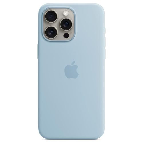Apple Cover MagSafe in Silicone per iPhone 15 Pro Max Blu Chiaro
