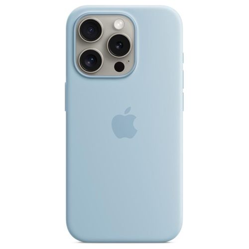 Apple Cover MagSafe in Silicone per iPhone 15 Pro Blu Chiaro