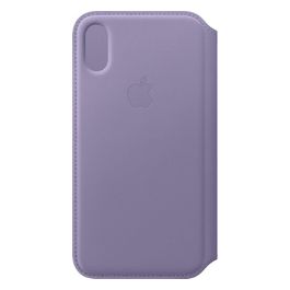 Custodia Folio in Pelle per iPhone XS Lilla