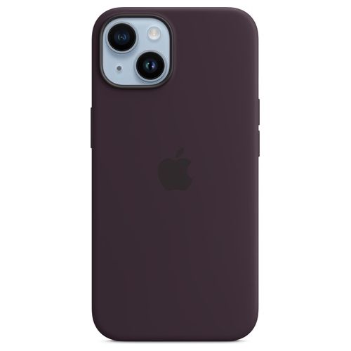 Apple Custodia MagSafe in silicone per iPhone 14 Elderberry