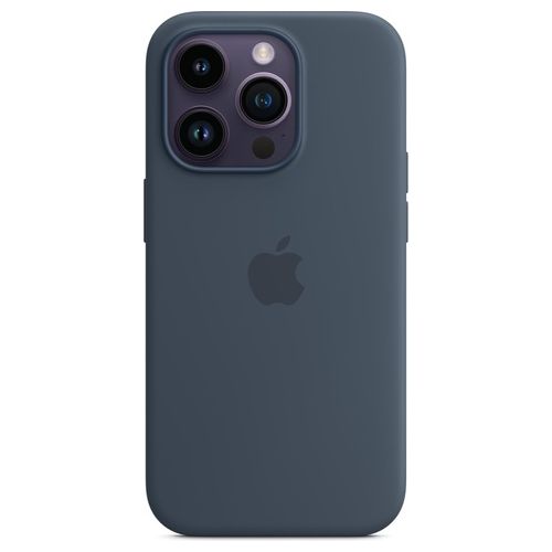 Apple Custodia MagSafe in Silicone per iPhone 14 Pro Storm Blue