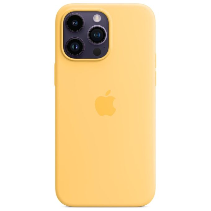 Apple Custodia MagSafe in Silicone per iPhone 14 Pro Max Sunglow