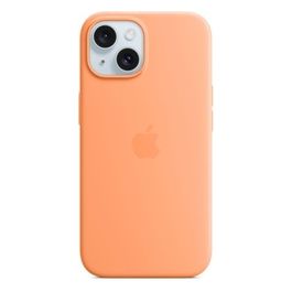 Custodia MagSafe in Silicone per iPhone 15 Aranciata ​​​​​​​