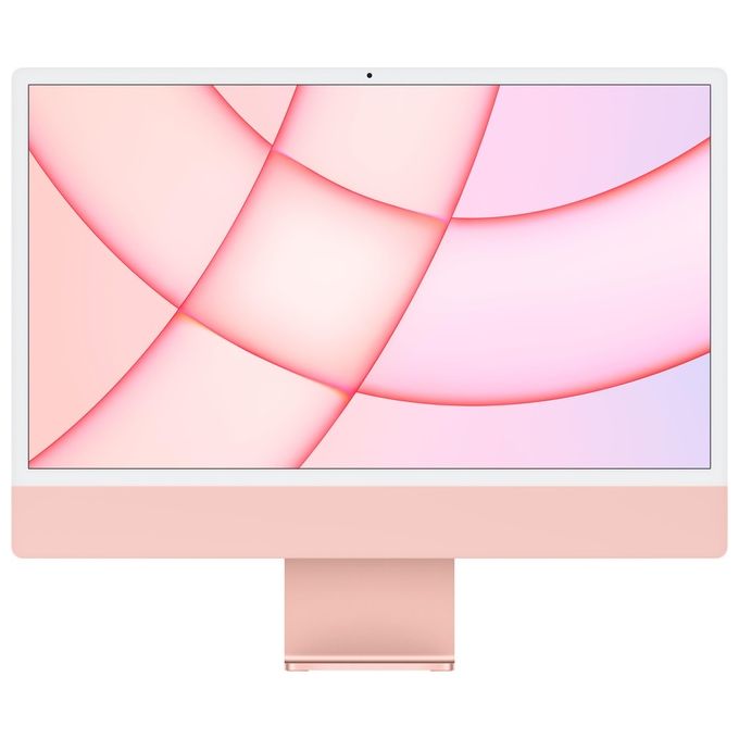 Apple iMac 24" Chip Apple M1 con CPU 8-core e GPU 8‑core quattro porte 8GB RAM, 512GB Rosa 2021